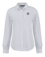 New York Yankees Mono Cutter & Buck Advantage Tri-Blend Eco Soft Pique Long Sleeve Knitted Womens Button Down WH_MANN_HG 1