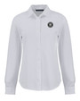 Houston Astro Mono Cutter & Buck Advantage Tri-Blend Eco Soft Pique Long Sleeve Knitted Womens Button Down WH_MANN_HG 1