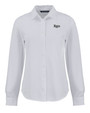 Tampa Bay Rays Mono Cutter & Buck Advantage Tri-Blend Eco Soft Pique Long Sleeve Knitted Womens Button Down WH_MANN_HG 1