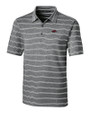 Arkansas Razorbacks Cutter & Buck Forge Epic Confidence Recycled Heathered Stripe Stretch Mens Polo Black Mannequin