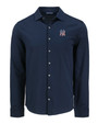 New York Yankees Stars & Stripes Cutter & Buck Advantage Tri-Blend Eco Soft Pique Long Sleeve Knitted Mens Button Down LYN_MANN_HG 1