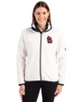 St. Louis Cardinals Cutter & Buck Cascade Eco Fleece Womens Full Zip Jacket Shell/Navy Blue Front