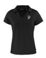 Mississippi State Bulldogs Vintage Cutter & Buck Daybreak Eco Recycled Womens V-neck Polo Black Mannequin