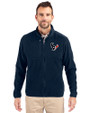 Houston Texans - Cutter & Buck Cascade Eco Sherpa Mens Big & Tall Fleece Jacket Navy Blue Front
