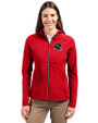 Houston Texans NFL Helmet Cutter & Buck Adapt Eco Knit Hybrid Recycled Womens Full Zip Jacket Red Front