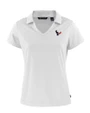Houston Texans - Cutter & Buck Daybreak Eco Recycled Womens V-neck Polo White Mannequin