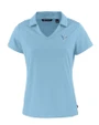 Houston Texans Mono - Cutter & Buck Daybreak Eco Recycled Womens V-neck Polo Atlas Light Blue Mannequin