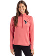 Houston Texans - Cutter & Buck Peshastin Fleece Recycled Womens Half Zip Pullover Red Heather Front