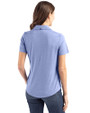 Houston Texans Monochromatic Cutter & Buck Coastline Recycled Double Peached Womens Polo Hyacinth Back