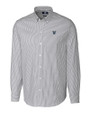 Villanova Wildcats Cutter & Buck Stretch Oxford Stripe Mens Big and Tall Long Sleeve Dress Shirt Charcoal Mannequin