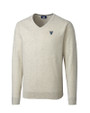 Villanova Wildcats Cutter & Buck Lakemont Tri-Blend Mens V-Neck Pullover Sweater Oatmeal Heather Mannequin