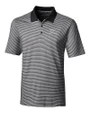 Virginia Tech Hokies Cutter & Buck Forge Tonal Stripe Stretch Mens Big and Tall Polo Black Mannequin