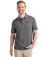 Virginia Tech Hokies Cutter & Buck Advantage Eco Tri-Blend Pique Mens Big and Tall Polo Elemental Grey Front