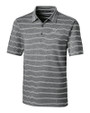 Virginia Tech Hokies Cutter & Buck Forge Epic Confidence Recycled Heathered Stripe Stretch Mens Polo Black Mannequin