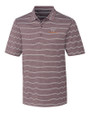 Virginia Tech Hokies Cutter & Buck Forge Epic Confidence Recycled Heathered Stripe Stretch Mens Polo Bordeaux Mannequin