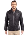 Virginia Tech Hokies Cutter & Buck Rainier PrimaLoft® Mens Eco Insulated Full Zip Puffer Jacket Black Front