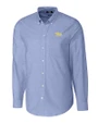 Pitt Panthers Cutter & Buck Stretch Oxford Mens Long Sleeve Dress Shirt French Blue Mannequin