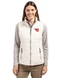Dayton Flyers Cutter & Buck Rainier PrimaLoft® Womens Eco Insulated Full Zip Puffer Vest Coconut Front