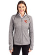 Dayton Flyers Cutter & Buck Mainsail Full Zip Hooded Womens Jacket Polished Heather Front