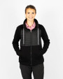 Cutter & Buck Womens Discovery Hybrid Solid Jacket Black Front
