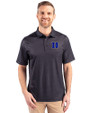 Duke Blue Devils Cutter & Buck Pike Double Dot Print Stretch Mens Polo Black Front