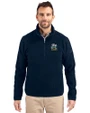 Notre Dame Fighting Irish Alumni - Cutter & Buck Cascade Eco Sherpa Fleece Mens Big & Tall Quarter Zip Jacket Navy Blue Front