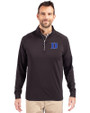 Duke Blue Devils Cutter & Buck Adapt Eco Knit Stretch Recycled Mens Big and Tall Quarter Zip Pullover Black Front