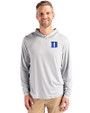 Duke Blue Devils Cutter & Buck Coastline Epic Comfort Recycled Mens Hooded Shirt CONCRETE Front