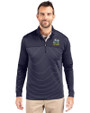 Notre Dame Fighting Irish Alumni - Cutter & Buck Traverse Stretch Eco Stripe Quarter Zip Mens Pullover Liberty Navy Front