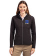 Duke Blue Devils Alumni Cutter & Buck Adapt Eco Knit Hybrid Recycled Womens Full Zip Jacket Black Front