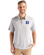 Duke Blue Devils Cutter & Buck Coastline Epic Comfort Recycled Mens Polo CONCRETE Front