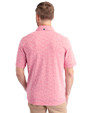 Cleveland Browns Americana Cutter & Buck Virtue Eco Pique Botanical Print Recycled Mens Polo Red Back