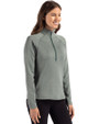 Notre Dame Fighting Irish Alumni - Cutter & Buck Peshastin Fleece Recycled Womens Half Zip Pullover Hunter Heather Side