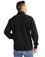 Cleveland Browns Helmet Cutter & Buck Roam Epic Versatility Recycled Quarter Zip Mens Pullover Black Back