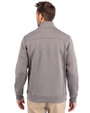 Cleveland Browns Helmet Cutter & Buck Roam Epic Versatility Recycled Quarter Zip Mens Pullover Elemental Grey Back