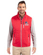 Cleveland Browns Americana Cutter & Buck Rainier PrimaLoft® Mens Eco Insulated Full Zip Puffer Vest Red Front