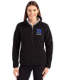 Duke Blue Devils Alumni Cutter & Buck Cascade Eco Fleece Womens Pullover Jacket Black Front