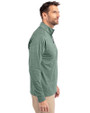 Notre Dame Fighting Irish Alumni - Cutter & Buck Adapt Eco Knit Heather Mens Quarter Zip Pullover Hunter Heather Side