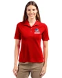 Cleveland Browns Americana Cutter & Buck Virtue Eco Pique Recycled Womens Polo Red Front