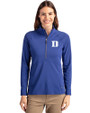 Duke Blue Devils Cutter & Buck Adapt Eco Knit Stretch Recycled Womens Half Zip Pullover Tour Blue Front