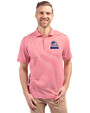 Cleveland Browns Americana Cutter & Buck Virtue Eco Pique Stripe Recycled Mens Big and Tall Polo Red Front