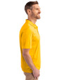 Western Michigan Broncos Cutter & Buck Prospect Eco Textured Stretch Recycled Mens Short Sleeve Polo College Gold Side