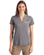 Western Michigan Broncos Cutter & Buck Forge Eco Heathered Stretch Womens Blade Top Charcoal Heather Front