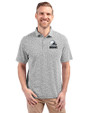 Cleveland Browns Monochromatic Cutter & Buck Virtue Recycled Botanical Print Featherlight Pique Mens  Polo Black Front
