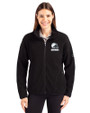 Cleveland Browns Mono Cutter & Buck Cascade Eco Fleece Womens Full Zip Jacket Black Front