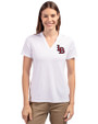 Louisville Bats Cutter & Buck Forge Eco Heathered Stretch Womens Blade Top White Front