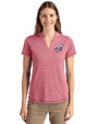 Reading Fightin Phils Cutter & Buck Forge Recycled Four-Way Stretch Heathered Womens Blade Top Cardinal Red Heather Front