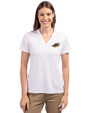 Akron RubberDucks Cutter & Buck Forge Eco Heathered Stretch Womens Blade Top White Front
