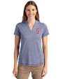 Greenville Drive Cutter & Buck Forge Eco Heathered Stretch Womens Blade Top Indigo Heather Front