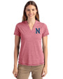 Nashville Sounds Cutter & Buck Forge Eco Heathered Stretch Womens Blade Top Cardinal Red Heather Front